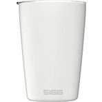 SIGG Neso Cup White termos kupa (0,3 l), zararlı madde içermeyen ve yalıtımlı kahve kupası, 18/8 paslanmaz çelikten kahve kupası, seramik Pure Ceram kaplamalı
