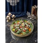 Sigma Salata ve Meyve Sunum Kasesi 26X6,5 cm Kristal Desenli - Şeffaf