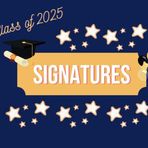 Sign Here! Class of 2025 Graduation Signature Book: A Guest Book for Grad Parties, Grad Night, Classmates, Family, Friends, and Teachers! (Blue)