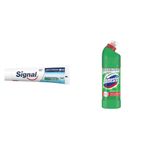 Signal Diş Macunu Üçlü Koruma, 120 ml(1) Domestos Yoğun Kıvamlı Çamaşır Suyu Maksimum Hijyen Dağ Esintisi, 750 ml(5)