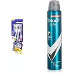 Signal Etkin Temizliği 2+1 Orta Fırçası Men Erkek Sprey Deodorant Invisible Black & White 72 Saat Kesintisiz Üstün Koruma 200 Ml