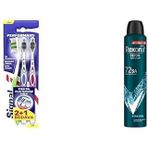 Signal Etkin Temizliği 2+1 Orta Fırçası Men Erkek Sprey Deodorant Xtra Cool 72 Saat Kesintisiz Üstün Koruma 200 Ml