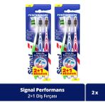 Signal Performans Diş Fırçası 2+1 X2 Orta Sertlikte Etkin Temizlik ve Ergonomik Tasarım