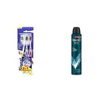 Signal Performans Etkin Diş Temizliği 2+1 Orta Diş Fırçası ve Rexona Men Erkek Sprey Deodorant Xtra Cool 72 Saat Kesintisiz Üstün Koruma 200 ml