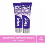Signal White Now Color Correct Diş Macunu 2x75 ml Nane Aromalı 3 Kat Etkili Anında Kalıcı Beyazlık - 75 ml x 2 adet