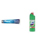 Signal White System Diş Macunu Original 2 Haftada Daha Beyaz Dişler 75 ml(1) Domestos Yoğun Kıvamlı Çamaşır Suyu Maksimum Hijyen Dağ Esintisi, 750 ml(4)