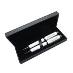 Signator® M465 Titanyum Beyaz Kalem Seti - Roller Kalem + Tükenmez Kalem | Isme Özel Kalem | Hediyelik Kalem