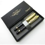 Signator® ST212 Siyah Altın Kalem Seti - Dolma Kalem + Roller Kalem | Isme Özel Kalem