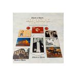 SİGUN Okul Öncesi İlkokul Sınıf Panosu Ahşap UV Baskı Atatürk Köşesi (9 Parça)
