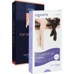 Sigvaris Essential Classical (Topfine Select-Eski Ismi) / Diz Altı / Orta Basınç / Açık Burun (SİYAH, PLUS LARGE LONG)