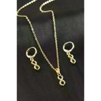 SiHako BİJUTERR11861607 Sonsuzluk Taşlı Set Kolye