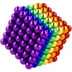 SiHako Boncuk Mıknatıs 216 Adet 5mm Mıknatıslı Magnet Neo Cube Gümüş Neo Karışık