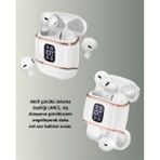 SiHako Dijital Göstergeli Bluetooth Kulakiçi Kulaklık – 4’lü Paket, Gürültü Engellemeli - Ahşap