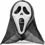 SiHako Kapşonlu Çığlık Maskesi Scream Maskesi - Hayalet Maskesi 33X21 cm - 33 x 21 cm
