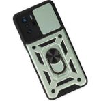 SiHako Newface Poco X3 Gt Kılıf Pars Lens Yüzüklü Silikon - Yeşil - 001-Renkli