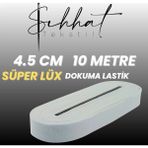 Sıhhat Dardokuma 4.5 cm 10 metre Süper Lüx Lastik Beyaz -Don Lastik- Paça Lastik , Alez Lastik , Çok Amaçlı Lastik