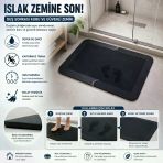 Sihirli Banyo Paspası 38X58 Cm - Süper Su Emici, Kaydırmaz Ve Hızlı Kuruyan Dikdörtgen