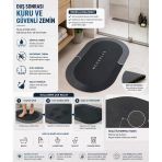 Sihirli Banyo Paspası 38X58 Cm - Süper Su Emici, Kaydırmaz Ve Hızlı Kuruyan Oval