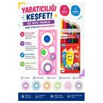 Sihirli Cetvel 1 Adet Ve Fatih 12 Li Kuru Boya 1 Paket Plastik Sihirli Daire Cetvel Desen Şablon Çizim Okul Hediye