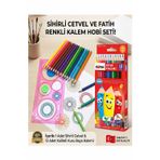 Sihirli Cetvel 1 Adet Ve Fatih 12 Li Kuruboya 1 Paket Plastik Sihirli Daire Cetvel Desen Şablon Çizim Okul Hediye