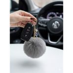Sihirli Halı Peluş Pofuduk Ponpon Puf Füme Tüylü Üçlü Charm Ev Ofis Araba Telefon Cüzdan Çanta Anahtarlık