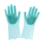 Sihirli Isıya Dayanıklı Silikon Çok Amaçlı Bulaşık Eldiven Fırçası Magic Gloves - 1 - Renkli