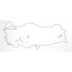 Sihirli Kağıt Tahta Dilsiz Türkiye Haritası 48CM x 114CM + Kalem Hediye