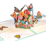 Sihirli Karıncalar Kelebek Doğum Günü Kartı, Yıldönümü Pop-Up Kartı, 3D Kelebek Tebrik Kartları Doğum Günü, Şükran Günü, Sevgililer Günü, Kadınlar için