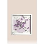 Sihirli Orman Perisi Temalı Katmanlı Mdf - Çocuk ve Bebek Odası Duvar Tablosu 33x33x2.5 Cm
