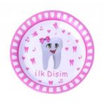 Sihirli Parti 8'li İlk Dişim Pembe Karton Tabak