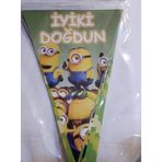 Sihirli Parti Minion Rush Bayrak Flama