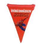 Sihirli Parti Spiderman Örümcek Adam Üçgen Flama Bayrak Set