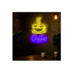 sihirli tabela Coffee Neon Led Tabela Neon Dekoratif Duvar Aydınlatması(50x35cm)