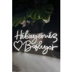 sihirli tabela Hikayemiz Başlıyor Neon Led Aydınlatma 90 x 47 cm