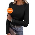 Şiir Makeni Kadın Slim Fit Sıfır Yaka Uzun Kollu Esnek K.Korse Top & Body - Siyah