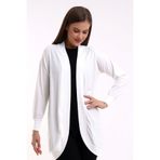 Şiir Moshi Kadın Ekru Penye Italyan Reglan Oval Etek Uzun Kollu Esnek Uzun Hırka & Tesettür Hırka