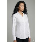 Şiir Sonora Kadın Slim Fit Dar Kesim Vücuda Oturan Uzun Kollu Düğme Detaylı Basic Gömlek - Beyaz