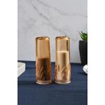 Şık 2’li Akrilik Tuzluk ve Biberlik Seti, 11 Cm, Amber ve Sarı Renk - Seçenek 1