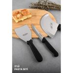 Şık 3 Parça Pasta Bıçak Seti, Pratik ve Kullanışlı Tasarım - Antrasit - Seçenek 1