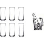 Şık 7 Parça Heybeli Rakı Bardağı ve Karat Buz Kovası Seti - Seçenek 1