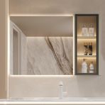 Şık 70 cm Modern LED Banyo Aynası Dolabı Aydınlatmalı - Duvara Monte Yer Tasarruflu Tasarım, Küçük Banyolar için Şık ve Fonksiyonel Depolama Çözümü