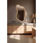 Şık Asimetrik Banyo Salon Duvar Aynası - Modern Tasarım - 68x110