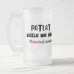 Şık Beyaz Buzlu Bira Bardağı, Özel Tasarım, Serin ve Zarif Sunum Için - Seçenek 1