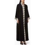 Şık Dantel Detaylı Abaya Nida Kumaşı ile Modern Şıklığın Adresi - Siyah - 59