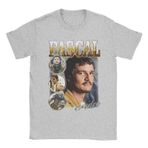Şık Erkek Vintage Baskılı Tişört, Pedro pascal Günlük Giyim İçin İdeal (3 M)