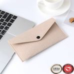 Şık Küçük Keçe Çanta Çıtçıtlı Düğmeli - Krem