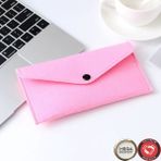 Şık Küçük Keçe Çanta Çıtçıtlı Düğmeli - Pembe