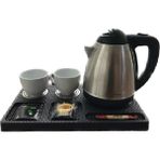 Şık Metalik Kettle ve Hoş Geldin Tepsisi Seti, Şık ve Kullanışlı Tasarım - Altın
