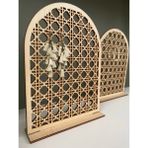 Şık Rattan Küpe Organizer, Takı Düzenleyici ve Sunum Standı - Ahşap - Ceviz