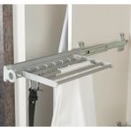 Şık Raylı Aluminyum Pantolon Askılığı, Dayanıklı ve Hafif Tasarım - Ahşap - Seçenek 1